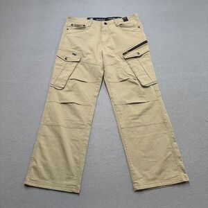 G-Star Raw Cargo Pants Mens 34 Beige Denim Straight Fit 3D Utility Dune Gorpcore